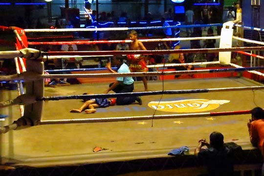 Bout #1 - ends in a KO.