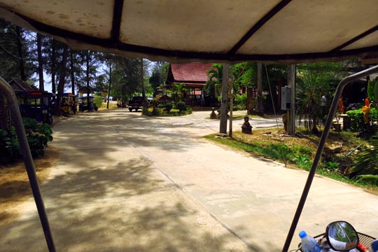 Approaching our resort.