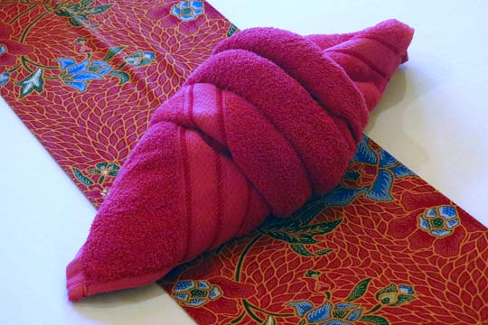 And Conch-shell towel-art.