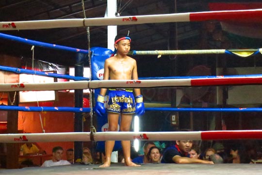 Awaiting his opponent.