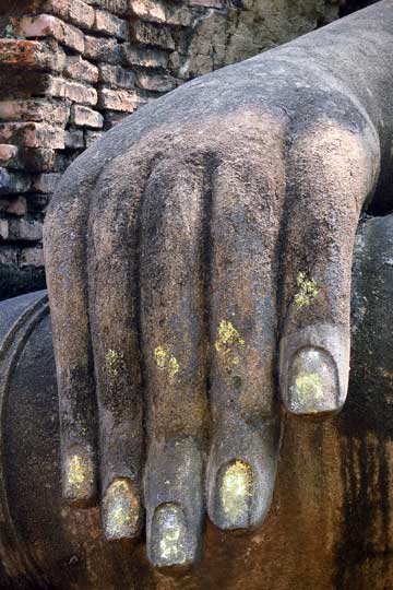 Buddha's hand; with hint of old golden cladding.