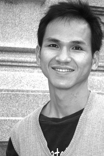 Lek; guide and talented abstract painter.