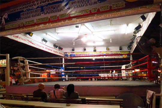 The Muay Thai boxing ring.
