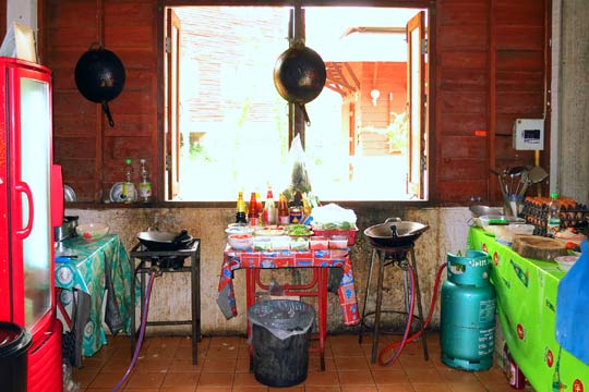 Our lunch was prepared in this kitchen.
