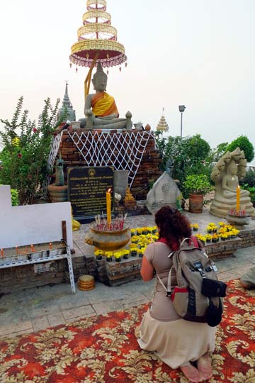 Paying respect at the Shrine.