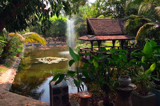 Pond at Mengrai Kilns.
