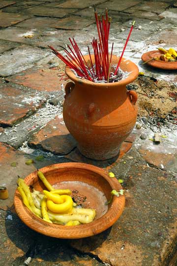 So hot the candles have melted.