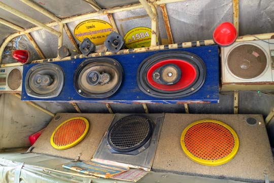 Tuk-tuk has quite the sound system.