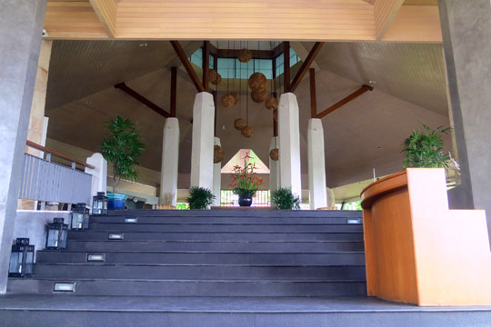 Main stairs leading to lobby.