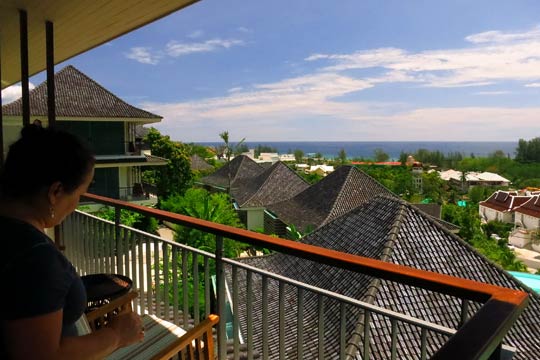 View from our balcony.