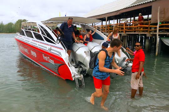 James saying goodbye to everyone.